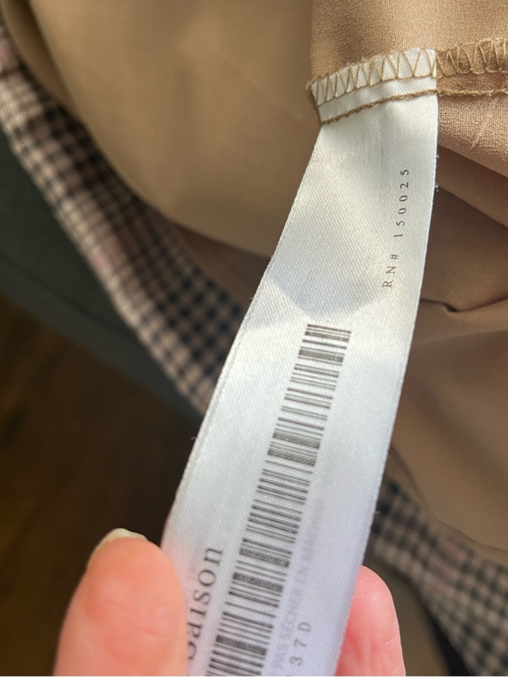 EN SAISON Poppy Plaid Organza Mini Dress | Medium | Puff Sleeves size L - Picture 9 of 10